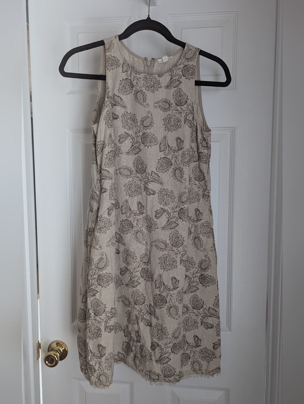 Garnet Hill Beige Linen Dress